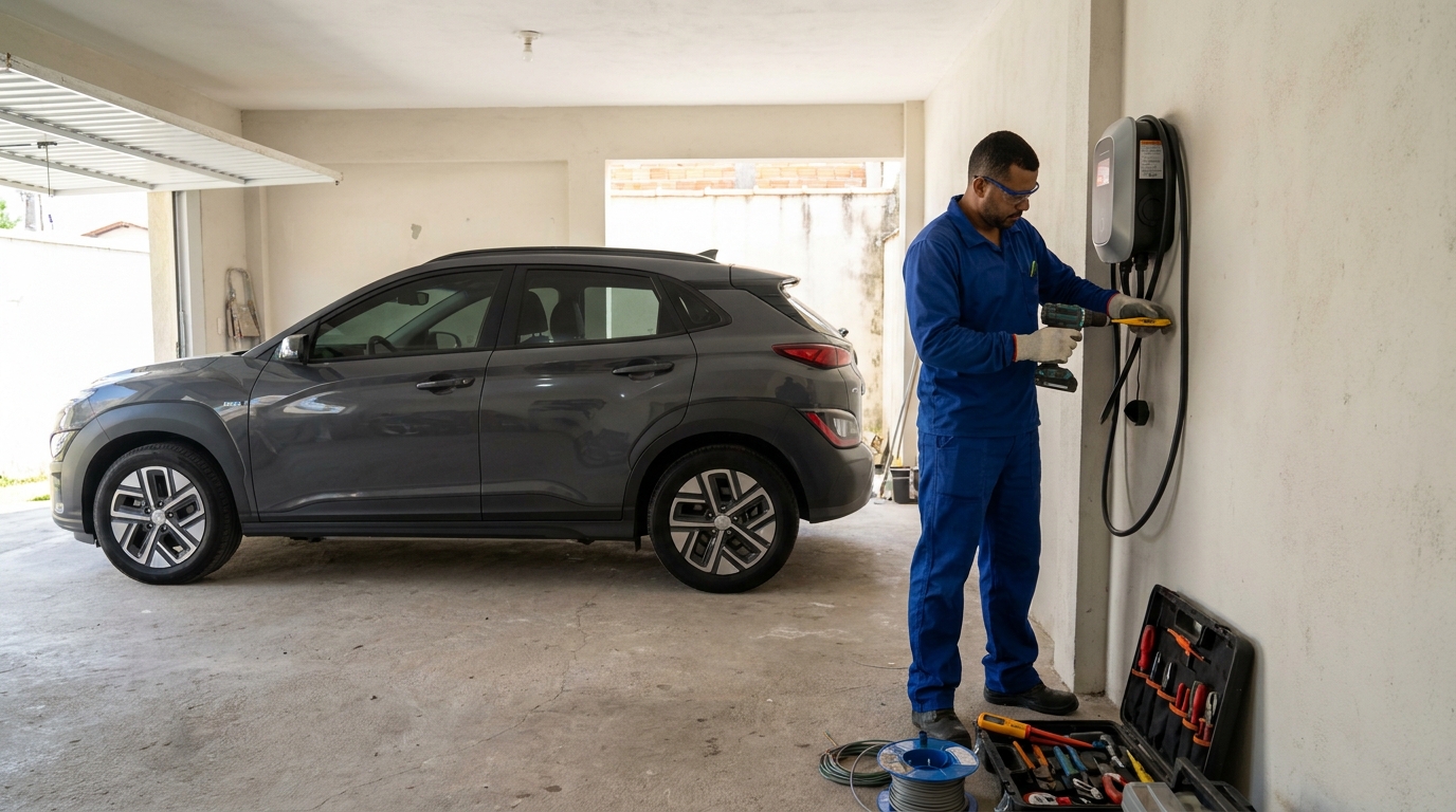 Instalacao de carregador de carro eletrico em Teresina‑PI