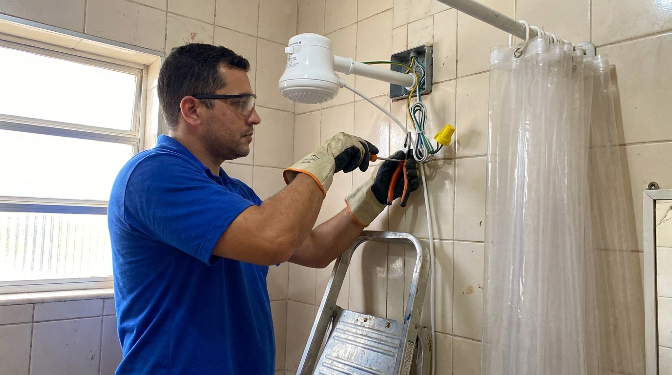 Instalacao de chuveiro eletrico residencial em Teresina‑PI